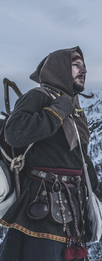 Viking between the mountains