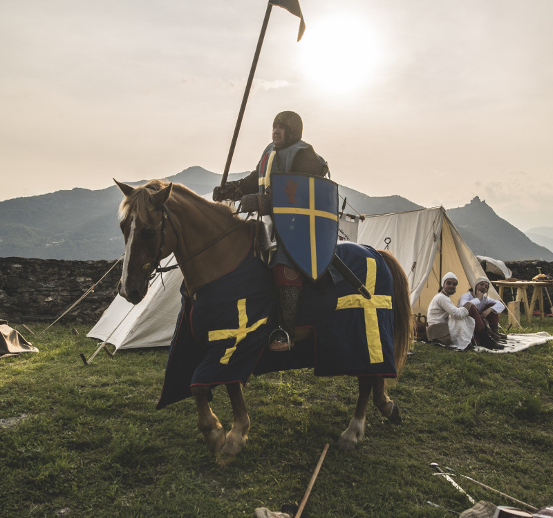 Knight on warhorse