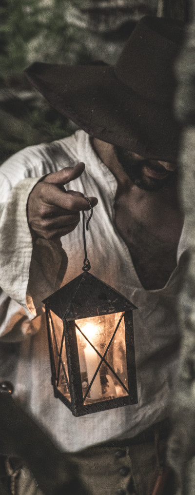 Man with a lantern