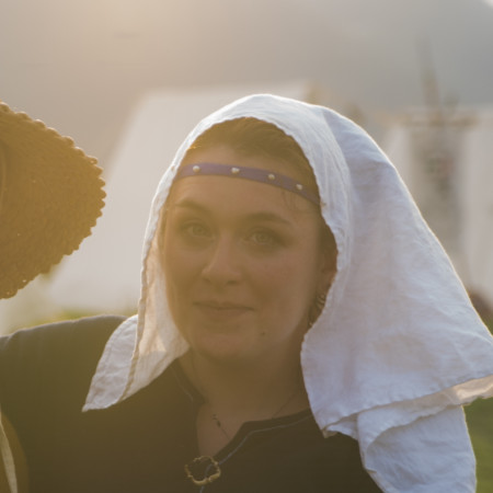 Woman at the military camp