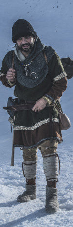 Viking walking on the snow 1