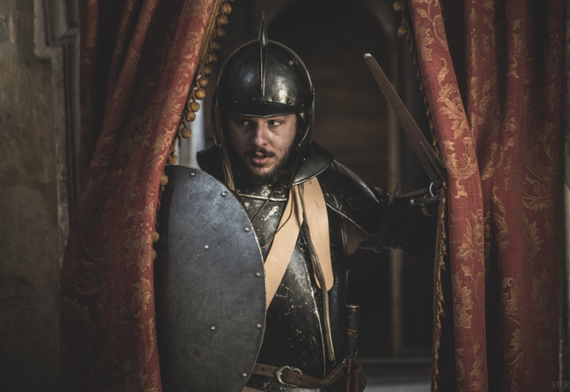 Knight between the curtains